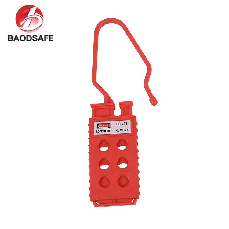 Industrial High Security Padlock Red Nylon Hasp Lockout 
