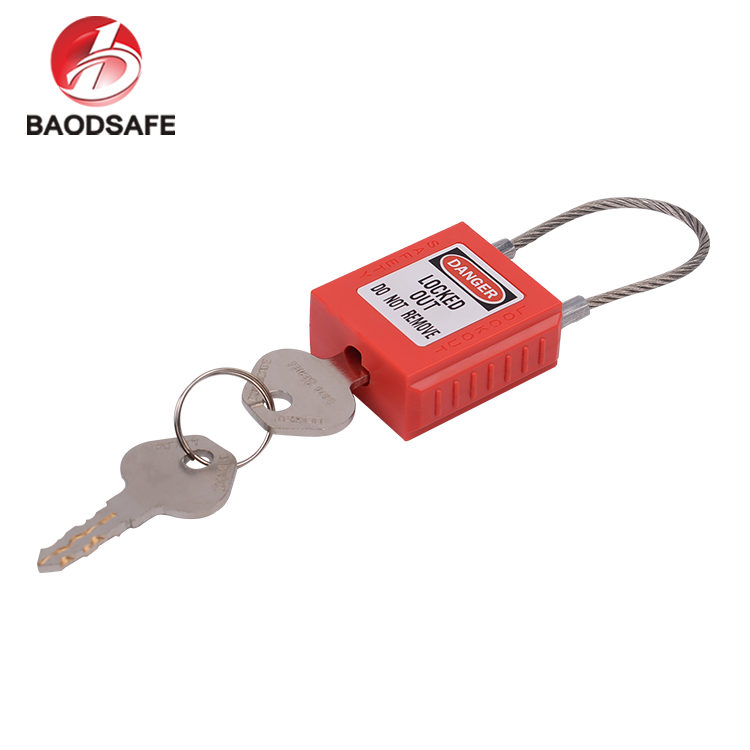 Cable Steel Shackle Safety Padlock 56mm